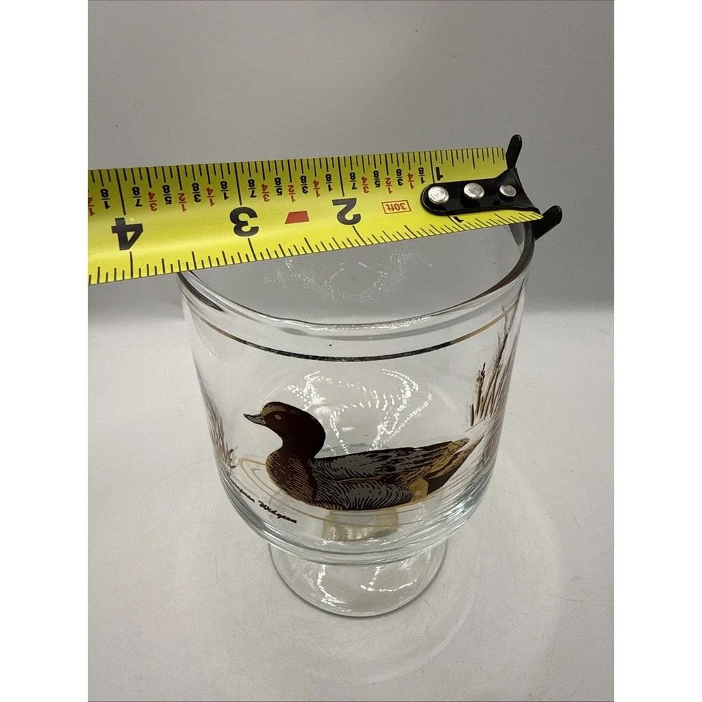 Culver European Widgon Duck  Collection Glass Gold Accents Large Brandy Snifter